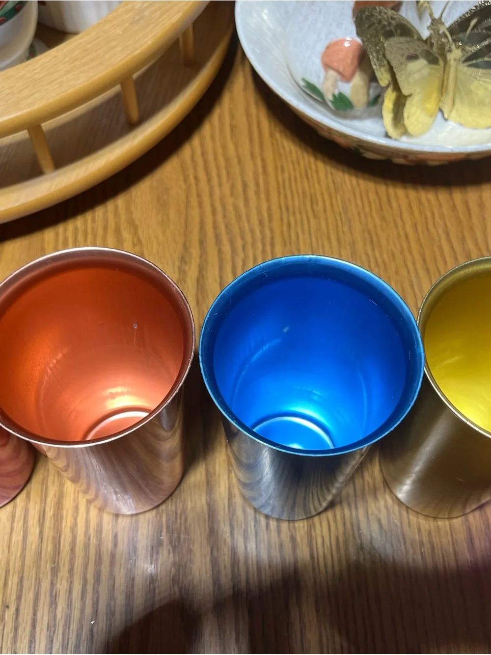 Set of Iridescent Stainless Aluminum Tumblers - Assorted Colors Set Of 6